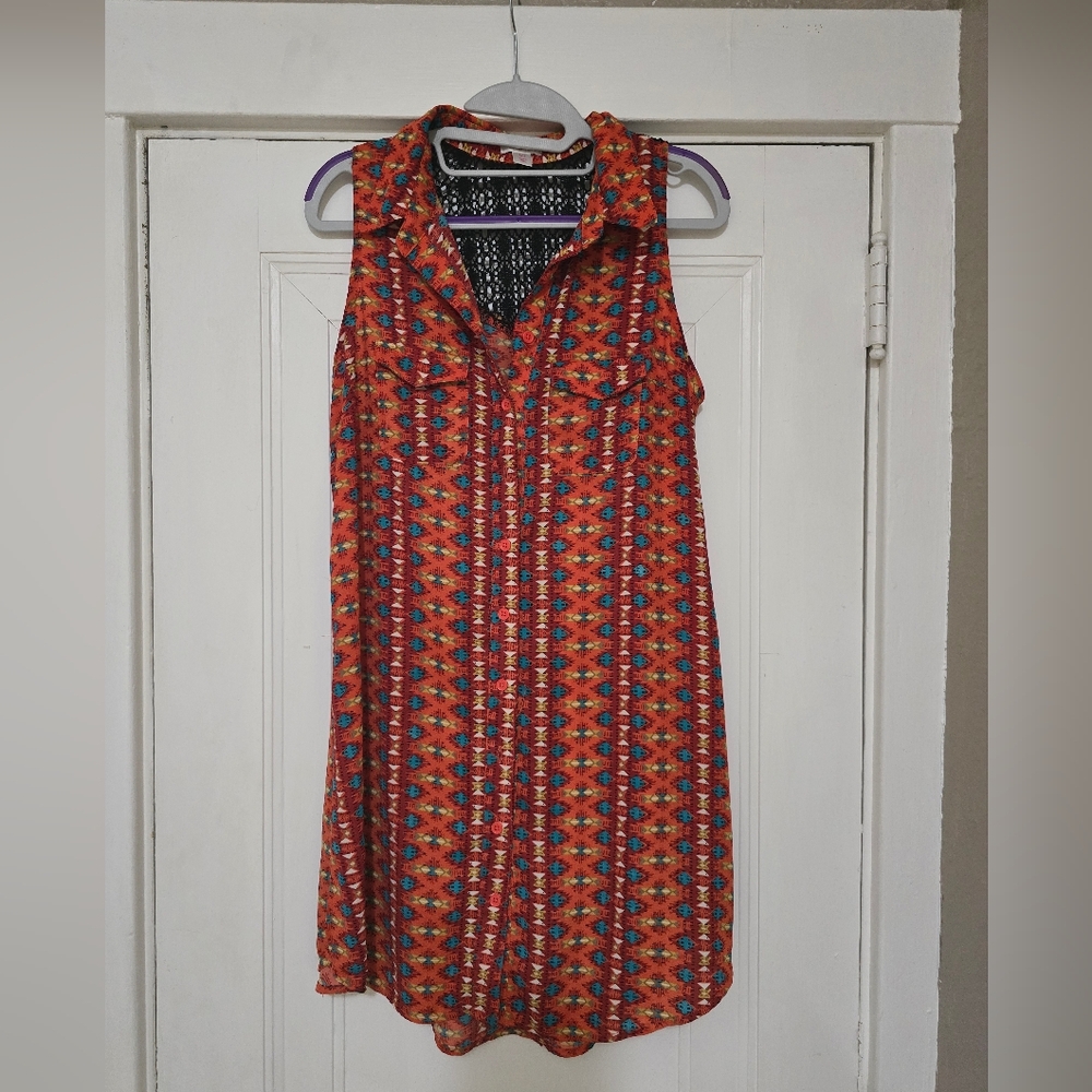 Xhilaration Multicolor Patterned Tunic